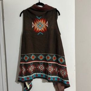 Aztec cardigan sweater